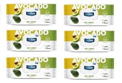 6 Pack DeepFresh Natural Series Wet Wipes Avocado 6 x 120 pcs