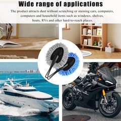 Car Dash Duster Brush Soft Microfiber Car Cleaning Brush with Anti Skid Handle