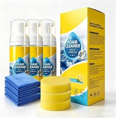 4-in-1 Multi-Enzyme Foam Cleaner, All-Purpose Spray 5oz with Sponge & Towel