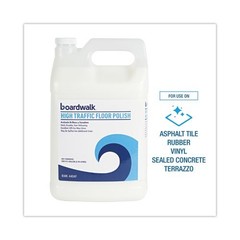 Boardwalk High Traffic Floor Polish, Apply 3 to 5 Coats, Unscented, 1 gal