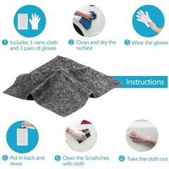 Nano Polix Car Scratch Remover Cloth 6 Packs Auto Paint Scratch Repair Towel-USA