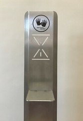 Stainless Steel Portable Hands Free Sanitizer Dispenser Stand