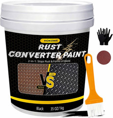 2-In-1 Rust Converter & Metal Primer 35Oz Black – Rust Inhibitor Paint for Metal