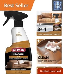 Versatile Leather Care Solution – 12 Fl Oz Cleaner & Conditioner with UV Defense