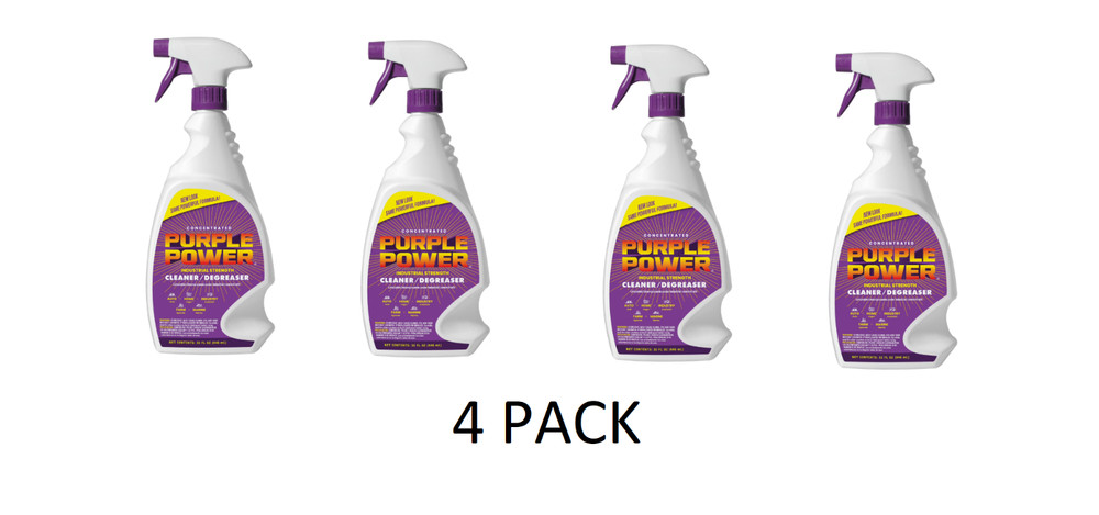 4 PACK Purple Power Concentrated Industrial Cleaner/Degreaser, 32 oz