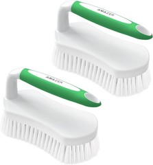 Heavy-Duty Scrub Brush with Ergonomic Handle – Multi-Surface Cleaner Pack of 2
