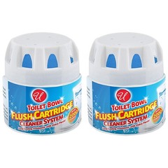 Toilet Bowl Flush Cartridge Cleaner System Lasts Up To 2000 Flushes (Pack of 2)