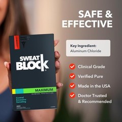 SweatBlock Antiperspirant Wipes – Maximum Clinical Strength – Treat Hyperhidro