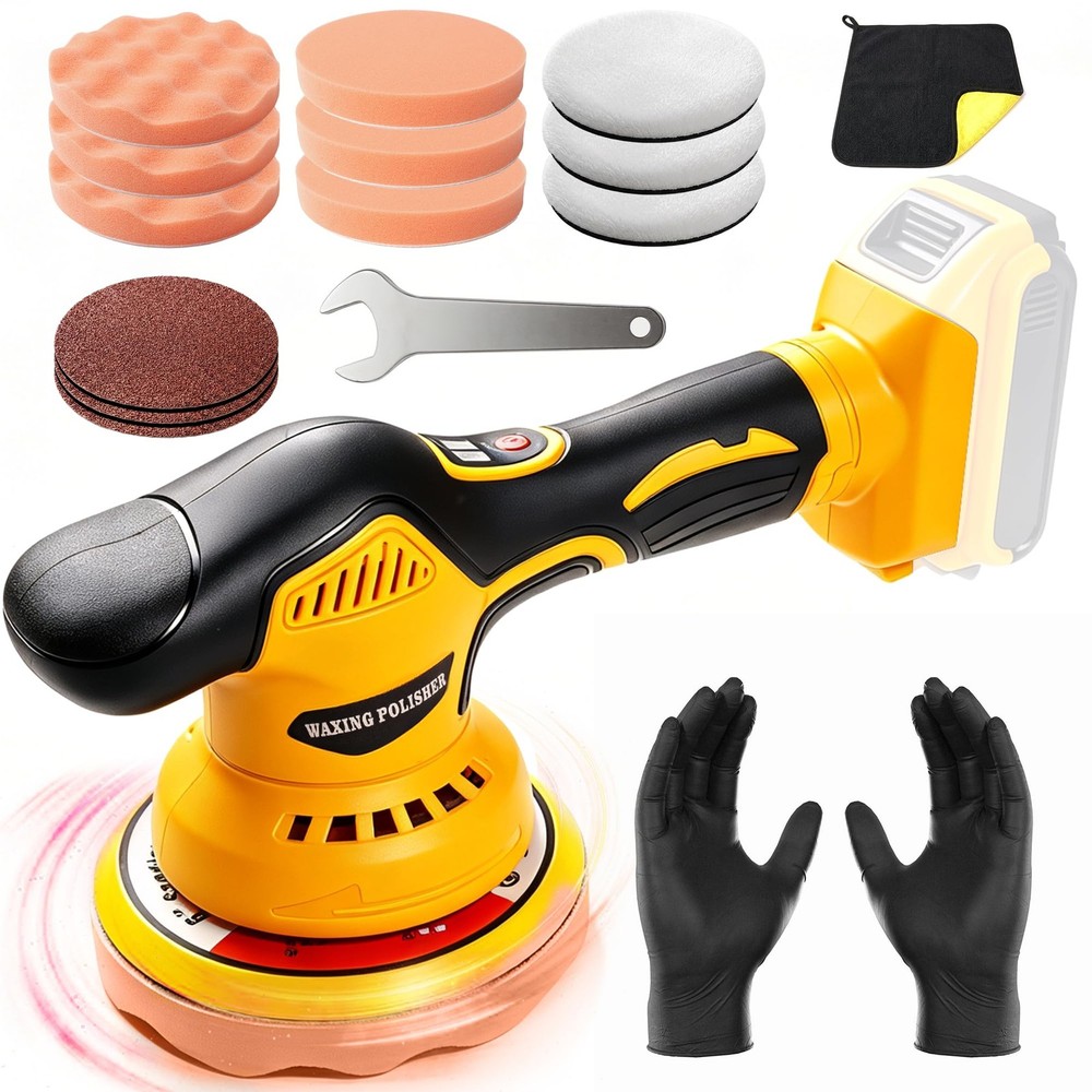 Cordless Buffer Polisher Compatible with Dewalt 20V Battery, 6 Inch Orbital C…