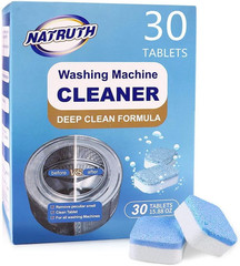 NATRUTH 30 Pack Washing Machine Cleaner Tablets, Solid Washer Deep Cleaning Tabl