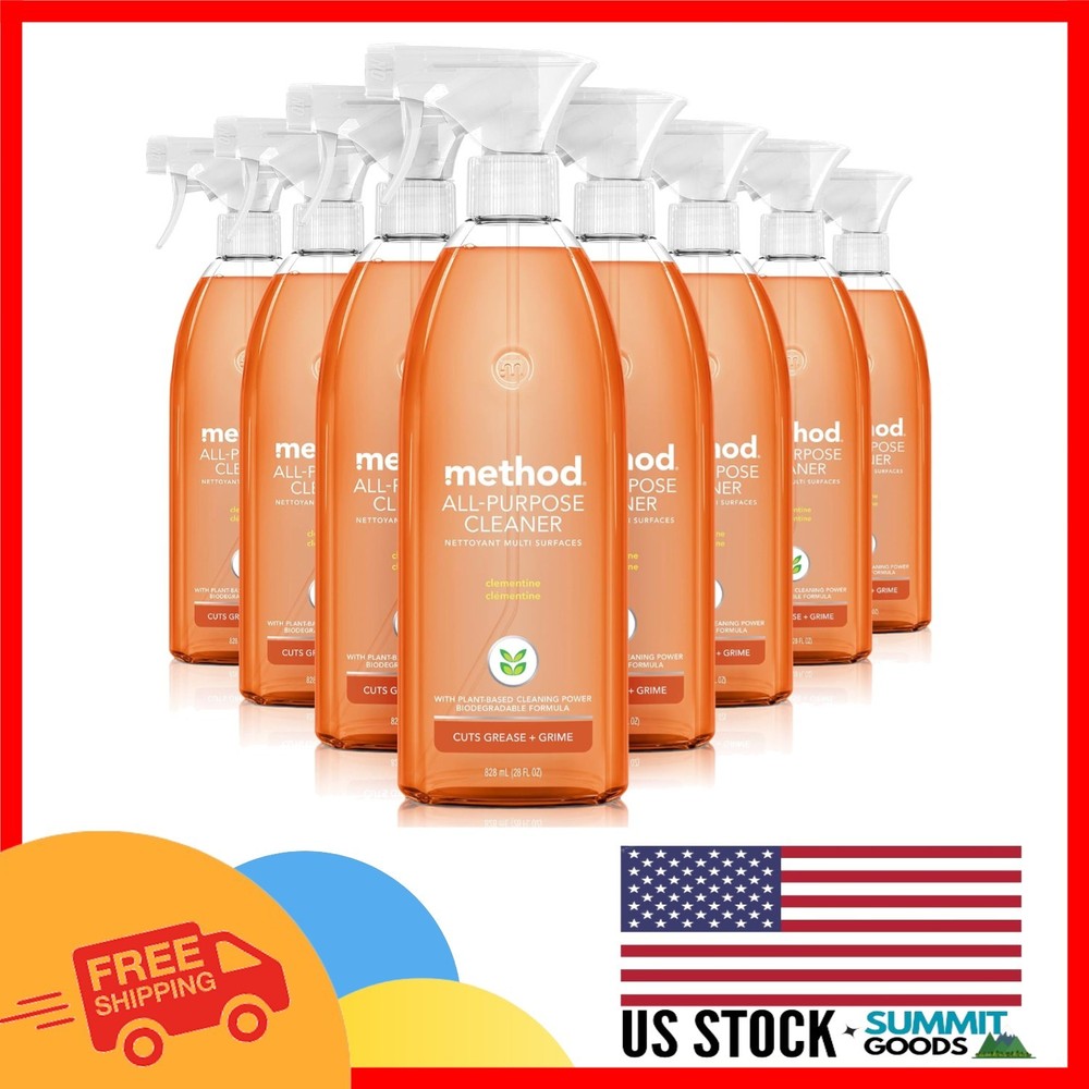 Method All-Purpose Cleaner Spray, Clementine – Eco-Friendly & Powerful 28 Oz …