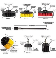 Drill Brush Cleaning Kit. Carpet, Kitchen, Bathroom, Tile, Floor,