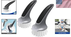 Pot Pan Cleaning Brush Dish Scrubber Set Non Slip Handle Pack of 2