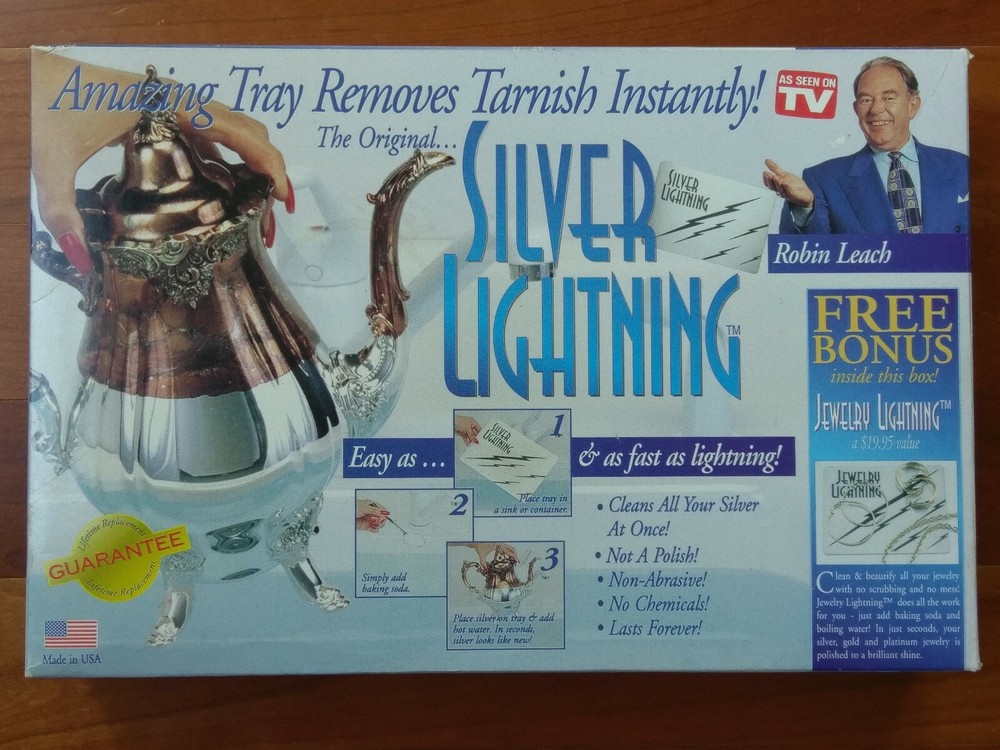 Silver Lightning Jewelry Cleaner Tarnish Remover As Seen on TV Gold Copper Steel
