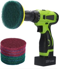 Efficient 4-Inch Drill Brush Set – Reusable Scrubbing Pads for Durable Use
