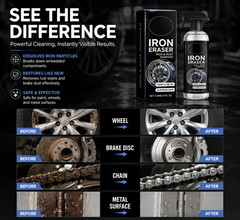 Iron Eraser Rust Remover Spray, Car Wheel Paint Brake Dust Fast Cleaner 120ML US