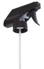(Case of 500) 28/400 Neck Size Black Trigger Spray Closure, 9.25 inch dip tube