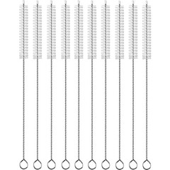 Long Straw Cleaning Brushes, 12 Inches with Durable Nylon Bristles, 10 Pack