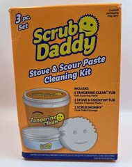 New Scrub Daddy Tangerine Cleaner Natural Cleaning Paste 3 Piece Set Stove Top