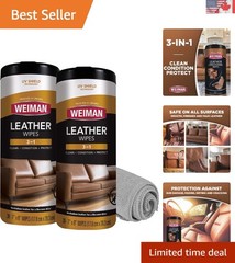 All-in-One Leather Cleaning Solution – Portable Wipes for Furniture and Vehicles