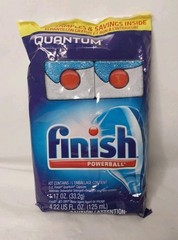 NEW Sample FINISH POWERBALL 2CT QUANTUM CAPSULES 4.22 FL OZ Made In POLAND