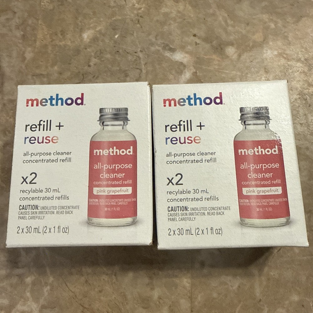 METHOD ~ Refill + Reuse ALL PURPOSE CLEANER ~ Pink Grapefruit ~ LOT OF 2 X 2