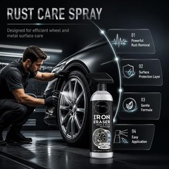 Iron Eraser Rust Remover Spray, Car Wheel Paint Brake Dust Fast Cleaner 120ML US