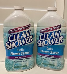 2 Clean Shower Daily Shower Cleaner Refill, 60oz ea Fresh Clean Scent +Tub Tile