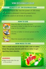 Vim Dishwash Soap Bar 100g – Sparkling Clean Dishes Every Time