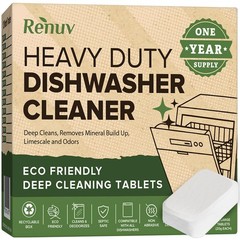 ® Heavy Duty Dishwasher Cleaner & Deodorizer Tablets, Descaler, Deep Cleaning…
