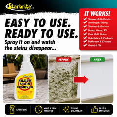 STAR BRITE RV Boat Mildew Stain Remover Cleaner 16 OZ 2 Pack