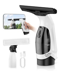 Window Vacuum Squeegee Cordless 3-in-1 Electric Cleaner Tool Spray Microfiber