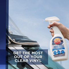 Marine Clear Vinyl Protective Cleaner, Clear Vinyl Window Cleaner & Protectant f