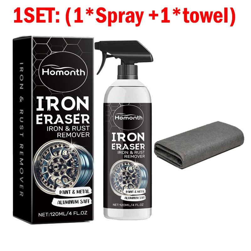 Iron Eraser Rust Remover Spray, Car Wheel Paint Brake Dust Fast Cleaner 120ML US