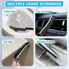 16Pcs Crevice Cleaning Brush Set, Hard Bristle Scrub Brushes Tools for Deep C