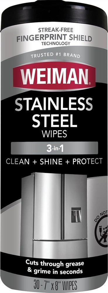 Non-Abrasive 30 Count Stainless Steel Cleaner Wipes – Safe for All Finishes