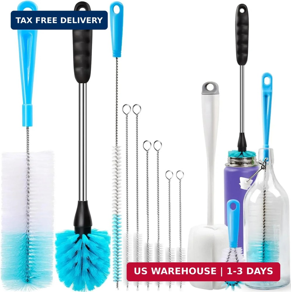 Holikme Bottle Brush Tube Cleaning Lab Set with Long Handle, Cup Cleaner for Was