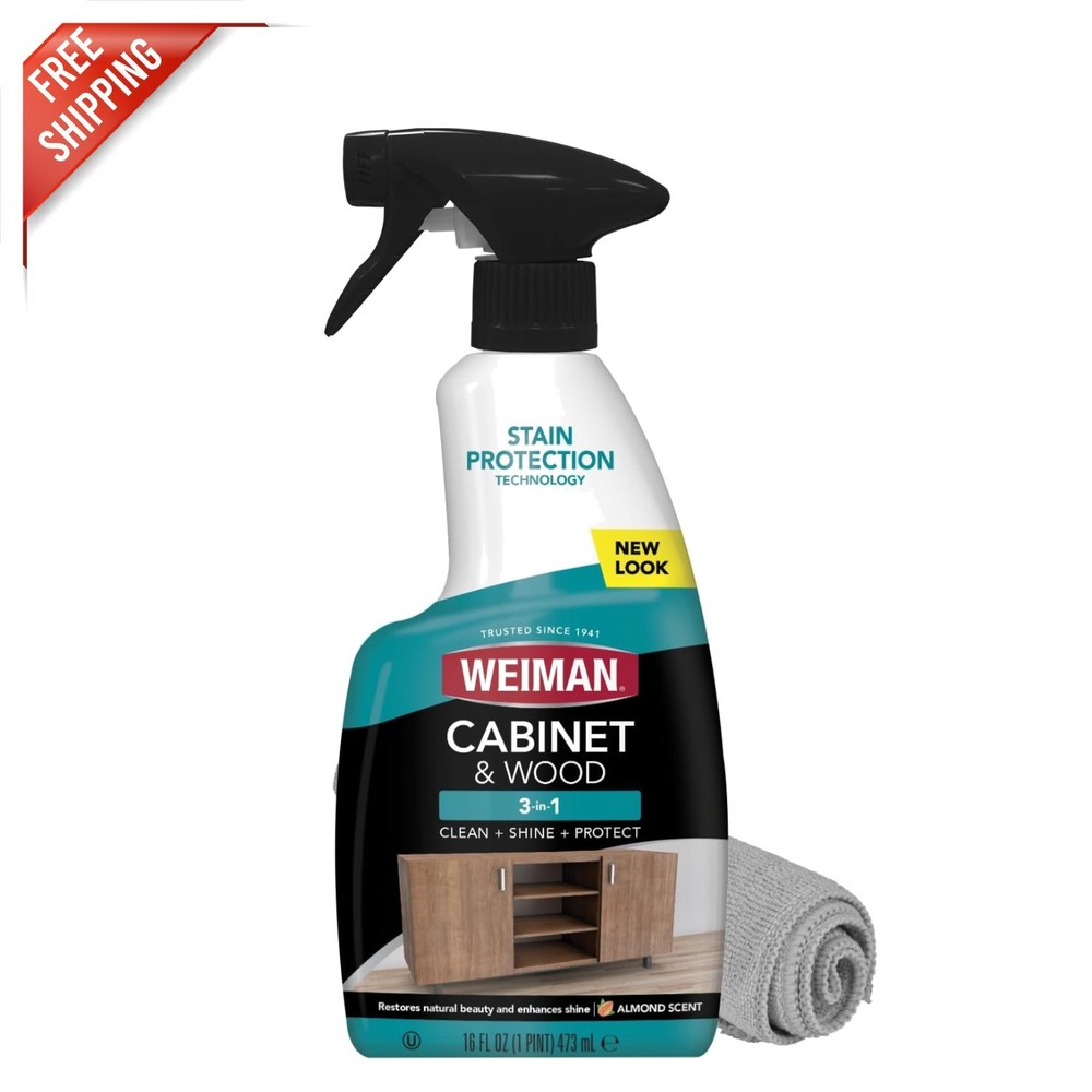 Restore & Protect Wood Surfaces – Cabinet & Wood Clean & Shine Spray, 16 Fl Oz
