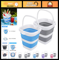 2 Pack 5L Collapsible Buckets – Portable Cleaning & Camping Tub, Foldable Water