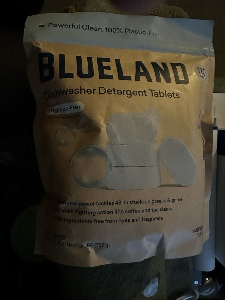 Blueland Dishwasher Detergent, 110 Tablets, Fragrance-free.