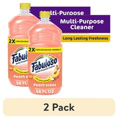 (2 pack) 2X Multi-Purpose Cleaner, No Rinse Floor Cleaner, Peach Scent, 56 fl oz