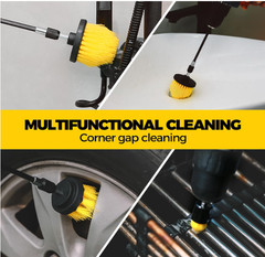 6Pack Drill Brush Scrubber Set – Long Attachment Kit for Grout, Tile, Tub