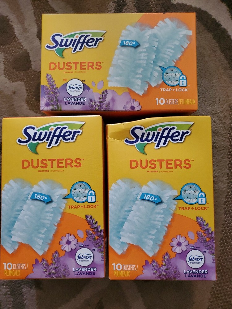 Swiffer Dusters Refills with Febreze Lavender Vanilla 10-pieces New (lot of 3)