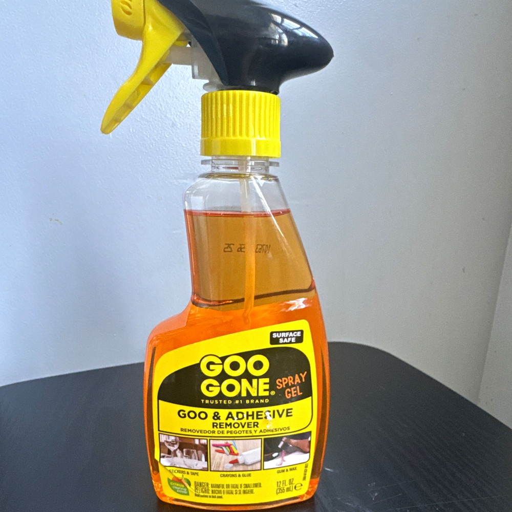 Goo Gone Spray Gel Adhesive Remover 12 fl oz Citrus Surface Safe EPA