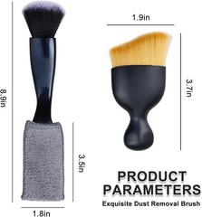 3 Pack Car Interior Detail Dust Brush, Microfiber Duster Brush, Feather Duster,