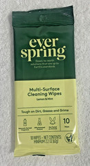 Ever Spring Multi-Surface Cleaning Wipes Lemon & Mint Scent – 10 Wipes