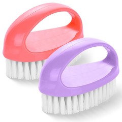2 Pack Small Scrub Brush Heavy Duty Stiff Nylon Bristles Cleaning Brush