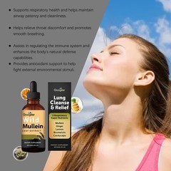 Herbal Leaf Extract Organic for Lung Natural Lung Cleanse Drops Wild Mullein~US