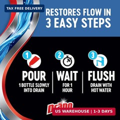 Drano EarlyAction Foamer, Drain Clog Remover & Cleaner, Unclogs Hair, Grease, So