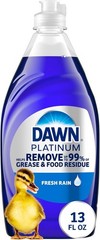 Dawn Platinum Dish Soap, Fresh Rain Scent Liquid Dishwashing Detergent, Powerful